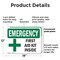 Signmission First Aid Kit Inside, 18 in W x Rectangle, Plastic OS-2PACK-EM-P-1218-L-10324 - alternate 7